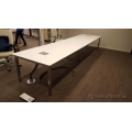 Chrome & White 14' Boardroom Conference Table